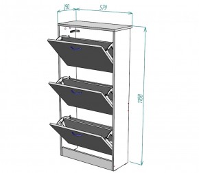 Обувница W7 (Белый) в Дегтярске - degtyarsk.mebel-e96.ru