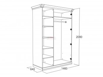 Шкаф 1500 мм Ольга-18 в Дегтярске - degtyarsk.mebel-e96.ru