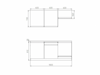 Кухонный гарнитур 1800 мм Ольвия-8 (Росток) в Дегтярске - degtyarsk.mebel-e96.ru