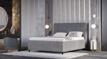 Кровать с ПМ Оливия Серый (Лин) в Дегтярске - degtyarsk.mebel-e96.ru