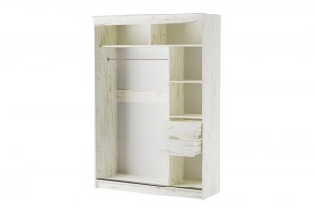 Шкаф-купе Орион 1500 мм крафт белый (Памир) в Дегтярске - degtyarsk.mebel-e96.ru