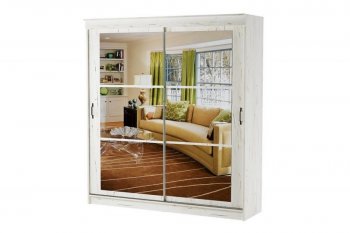 Шкаф-купе 1800 мм Орион крафт белый(Памир) в Дегтярске - degtyarsk.mebel-e96.ru