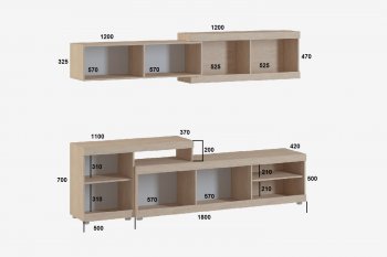 Стенка Оскар ТВ7 сонома (Генезис) в Дегтярске - degtyarsk.mebel-e96.ru