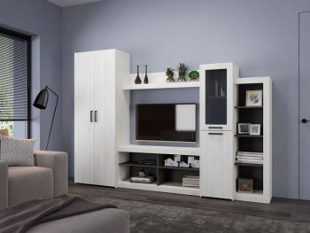 Стенка OSKAR4 сосна белая (Генезис) в Дегтярске - degtyarsk.mebel-e96.ru