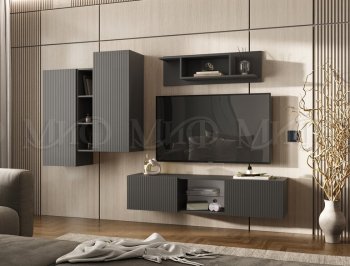 Стенка Оскар графит (Миф) в Дегтярске - degtyarsk.mebel-e96.ru