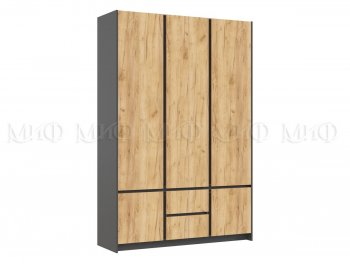 Шкаф 1500 мм Остин крафт/графит (Миф) в Дегтярске - degtyarsk.mebel-e96.ru