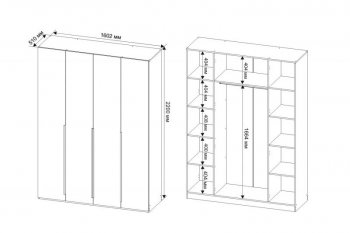 Шкаф 1600 мм Пальма с антресолью, Сатин (ДСВ) в Дегтярске - degtyarsk.mebel-e96.ru