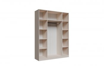 Шкаф 1600 мм Пальма с антресолью, Сатин (ДСВ) в Дегтярске - degtyarsk.mebel-e96.ru