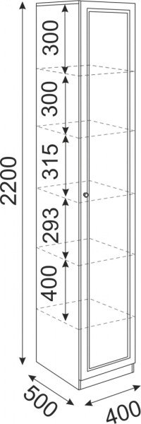 Пенал Беатрис 400 (модуль 4) (Риннер) в Дегтярске - degtyarsk.mebel-e96.ru