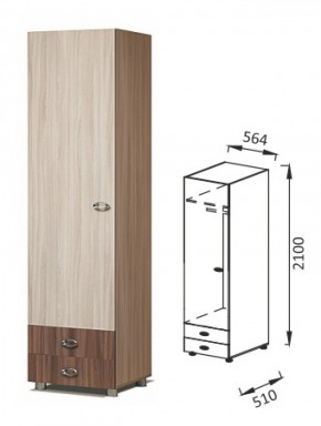 ПМ-13 шкаф для платья Юниор-6 в Дегтярске - degtyarsk.mebel-e96.ru