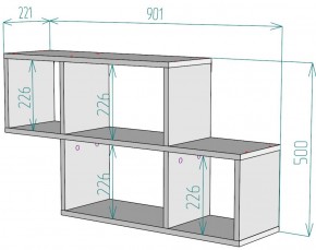 Полка S39 (Белый) в Дегтярске - degtyarsk.mebel-e96.ru