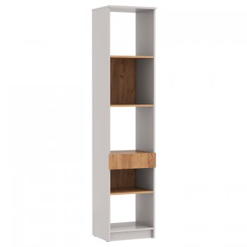 Стеллаж 89.21 Прайм (высокий с ящиком) (Олмеко) в Дегтярске - degtyarsk.mebel-e96.ru