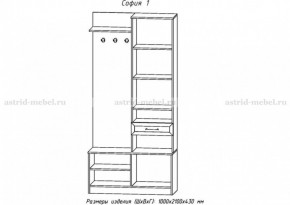 Прихожая София 1 (АстридМ) в Дегтярске - degtyarsk.mebel-e96.ru