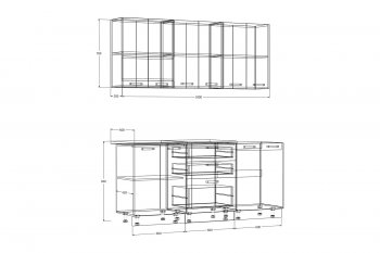 Кухонный гарнитур Рио 1800 мм (Зарон) в Дегтярске - degtyarsk.mebel-e96.ru