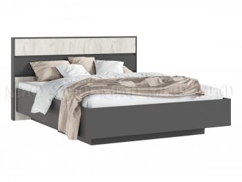 Кровать парящая Роджина с подсветкой, графит/крафт белый (Миф) в Дегтярске - degtyarsk.mebel-e96.ru