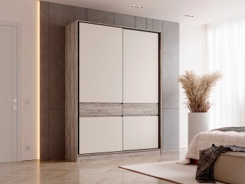 Спальный гарнитур Роджина крафт серый/кашемир, модульный (Миф) в Дегтярске - degtyarsk.mebel-e96.ru