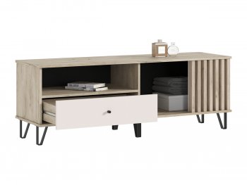 Тумба ТВ (1500) Роджина крафт серый/кашемир (Миф) в Дегтярске - degtyarsk.mebel-e96.ru