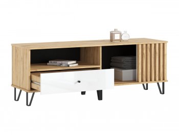 Тумба ТВ (1500) Роджина крафт/белый (Миф) в Дегтярске - degtyarsk.mebel-e96.ru