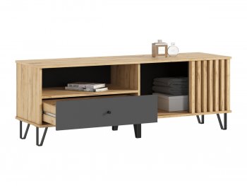 Тумба ТВ (1500) Роджина крафт/графит (Миф) в Дегтярске - degtyarsk.mebel-e96.ru