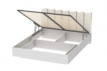 Кровать с подъемным механизмом Шарм (арт.031М1) экокожа Sontex Milk (Диал) в Дегтярске - degtyarsk.mebel-e96.ru