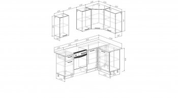 Кухонный гарнитур угловой Изумруд 2000х1200 в Дегтярске - degtyarsk.mebel-e96.ru