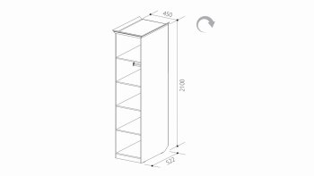 Шкаф-пенал ШиК-1 ( Уголок Школьника 2) в Дегтярске - degtyarsk.mebel-e96.ru