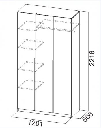 Шкаф 1200 мм ШК-5 графит (СВ) в Дегтярске - degtyarsk.mebel-e96.ru