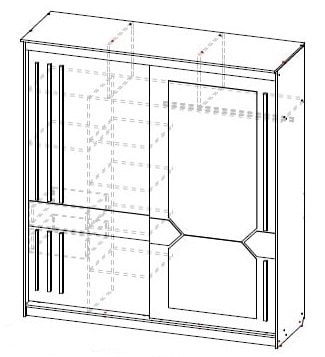 Шкаф-купе № 25 2000 мм (СВ) в Дегтярске - degtyarsk.mebel-e96.ru