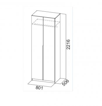 Шкаф 800 мм ШК-5 графит (СВ) в Дегтярске - degtyarsk.mebel-e96.ru