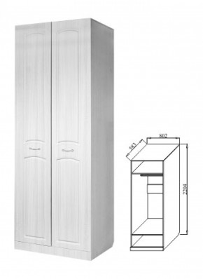 Шкаф 2-х дверный для платья и белья Ева-10 в Дегтярске - degtyarsk.mebel-e96.ru | фото