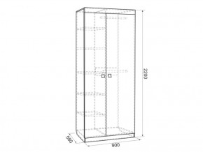 Шкаф 2-х створчатый Энерджи (900) в Дегтярске - degtyarsk.mebel-e96.ru