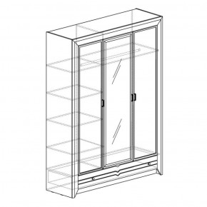 Шкаф 3-дверный Фьорд 150 (Яна) в Дегтярске - degtyarsk.mebel-e96.ru