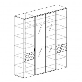 Шкаф 4-дверный Дели 79 (Яна) в Дегтярске - degtyarsk.mebel-e96.ru