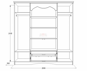 Шкаф 2000 мм для одежды и белья Ольга-10 МДФ в Дегтярске - degtyarsk.mebel-e96.ru