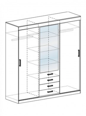 Шкаф-купе Лидер-3М 1700 мм (СтендМ) в Дегтярске - degtyarsk.mebel-e96.ru