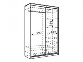 Шкаф-купе Рене 1500 вариант 1 (ЛДСП/ЛДСП) в Дегтярске - degtyarsk.mebel-e96.ru