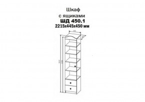 Шкаф-пенал KI-KI 450 мм, ШД450.1 (ДСВ) в Дегтярске - degtyarsk.mebel-e96.ru