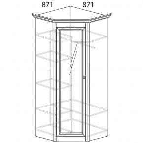 Шкаф угловой Флоренция 641 (Яна) в Дегтярске - degtyarsk.mebel-e96.ru