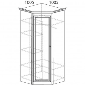 Шкаф угловой Флоренция 662 фасад глухой (Яна) в Дегтярске - degtyarsk.mebel-e96.ru