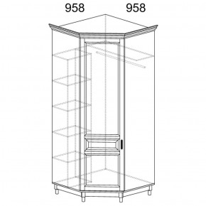 Шкаф угловой Прованс 418 (Яна) в Дегтярске - degtyarsk.mebel-e96.ru