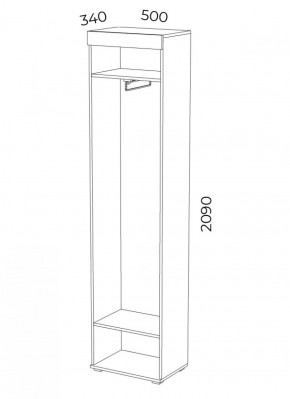 Шкаф ЗШ-5-1-R Зетта в Дегтярске - degtyarsk.mebel-e96.ru