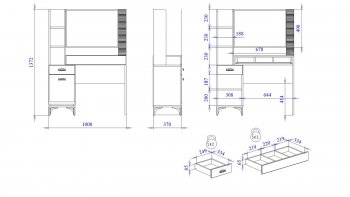 Столик туалетный Сиде (СБК) в Дегтярске - degtyarsk.mebel-e96.ru