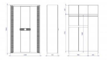 Шкаф 1400 мм 3-дверный Сиде (СБК) в Дегтярске - degtyarsk.mebel-e96.ru