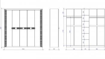 Шкаф 2300 мм 5 дверный Сиде (СБК) в Дегтярске - degtyarsk.mebel-e96.ru
