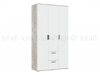 Шкаф 1200 мм Сильвия, дуб юкон/белый (Миф) в Дегтярске - degtyarsk.mebel-e96.ru