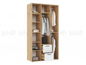 Шкаф 1200 мм Сильвия, крафт/белый (Миф) в Дегтярске - degtyarsk.mebel-e96.ru