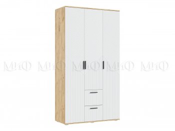 Шкаф 1200 мм Сильвия, крафт/белый (Миф) в Дегтярске - degtyarsk.mebel-e96.ru
