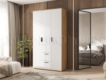 Шкаф 1200 мм Сильвия, крафт/белый (Миф) в Дегтярске - degtyarsk.mebel-e96.ru