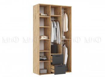 Шкаф 1200 мм Сильвия, крафт/графит (Миф) в Дегтярске - degtyarsk.mebel-e96.ru