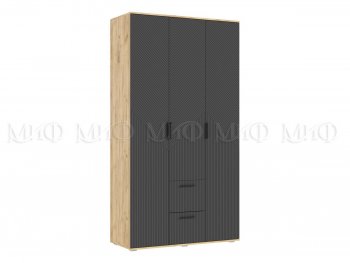 Шкаф 1200 мм Сильвия, крафт/графит (Миф) в Дегтярске - degtyarsk.mebel-e96.ru